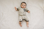GOTS Certified Organic Cotton Short Sleeve Romper - Cosmic Stars