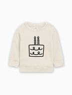 Two 2nd Birthday Cake Organic Cotton Baby Pullover