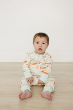 GOTS Certified Organic Cotton Zippy - Vintage Busses