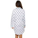 Women's Tennis Navy Night Shirt - Organic Cotton Poplin
