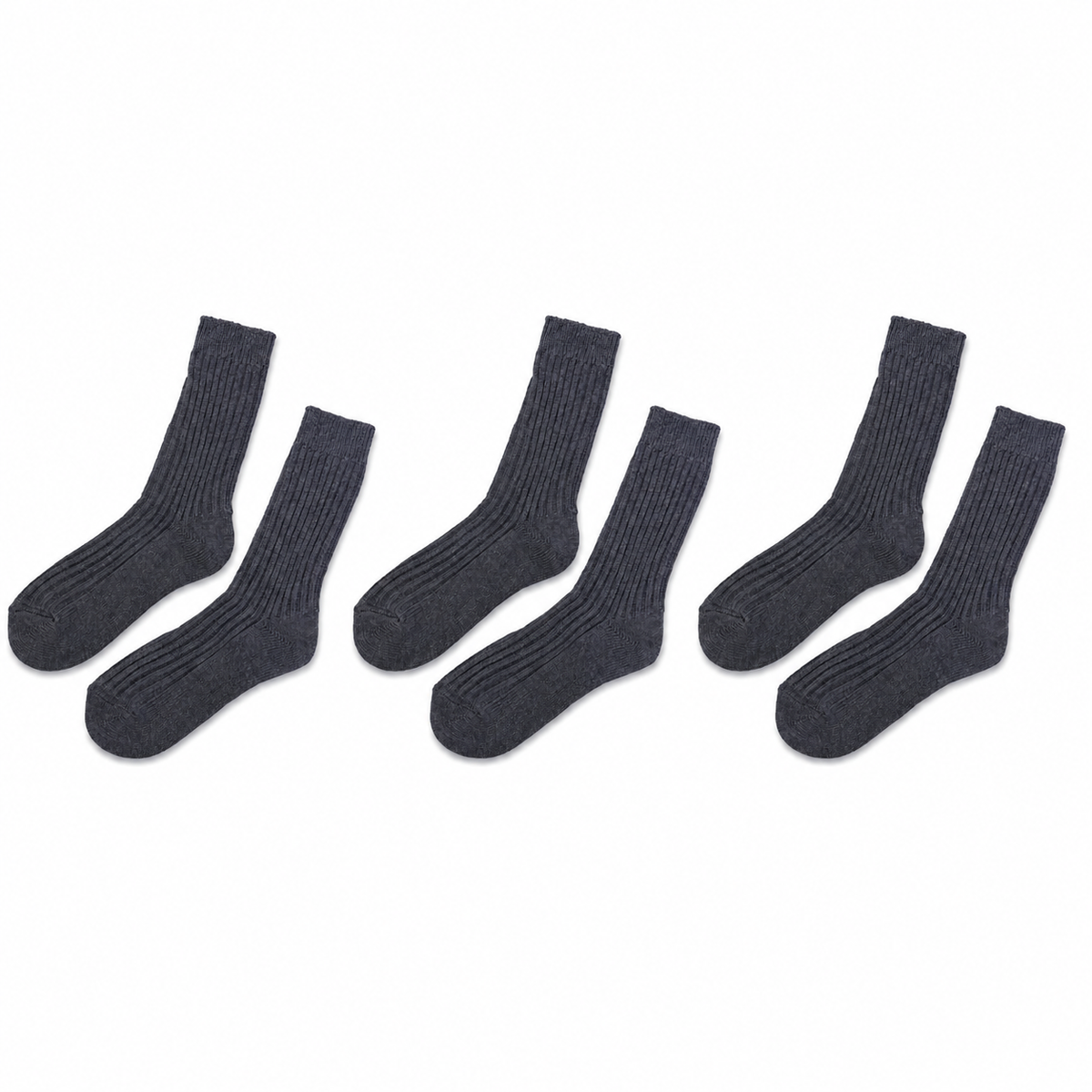 tittimitti® Men’s 100% Organic Cotton Boot Socks 3-Pack – Thick Warm Winter Socks Made in Italy