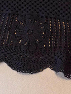 Openwork Scoop Neck Tank for Women in Sheer Cotton Style