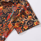 Hawaiian Shirt For Men Blazing Tiger Shirt Camp Collar 100% Cotton By Sylvia