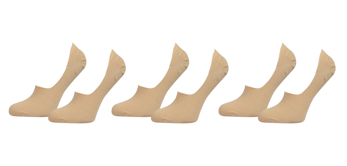 tittimitti® Women’s 98% Organic Cotton No-Show Socks 3-Pack – Breathable Non-Slip Invisible Socks