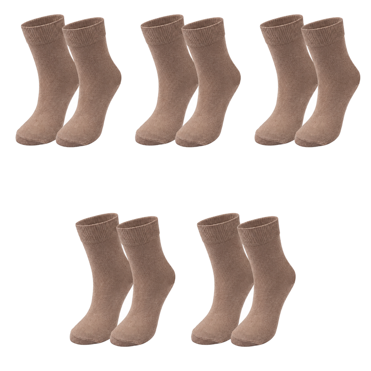 tittimitti® Kids' 98% Organic Cotton Crew Socks 5-Pack – Soft Breathable School Socks