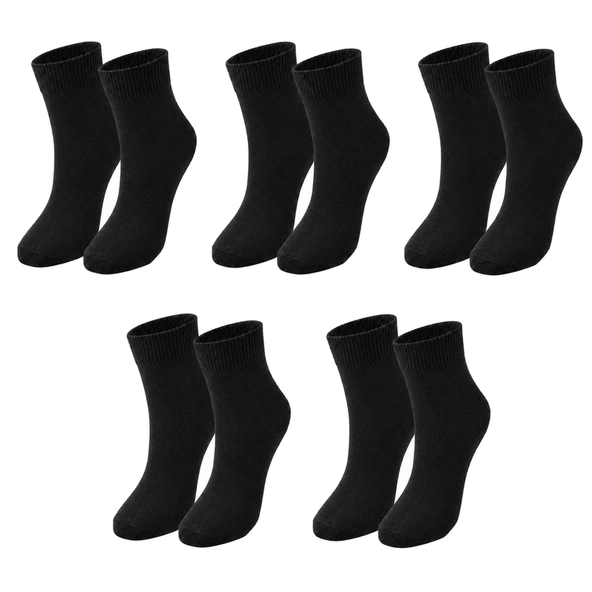 tittimitti® Kids' 98% Organic Cotton Crew Socks 5-Pack – Soft Breathable School Socks