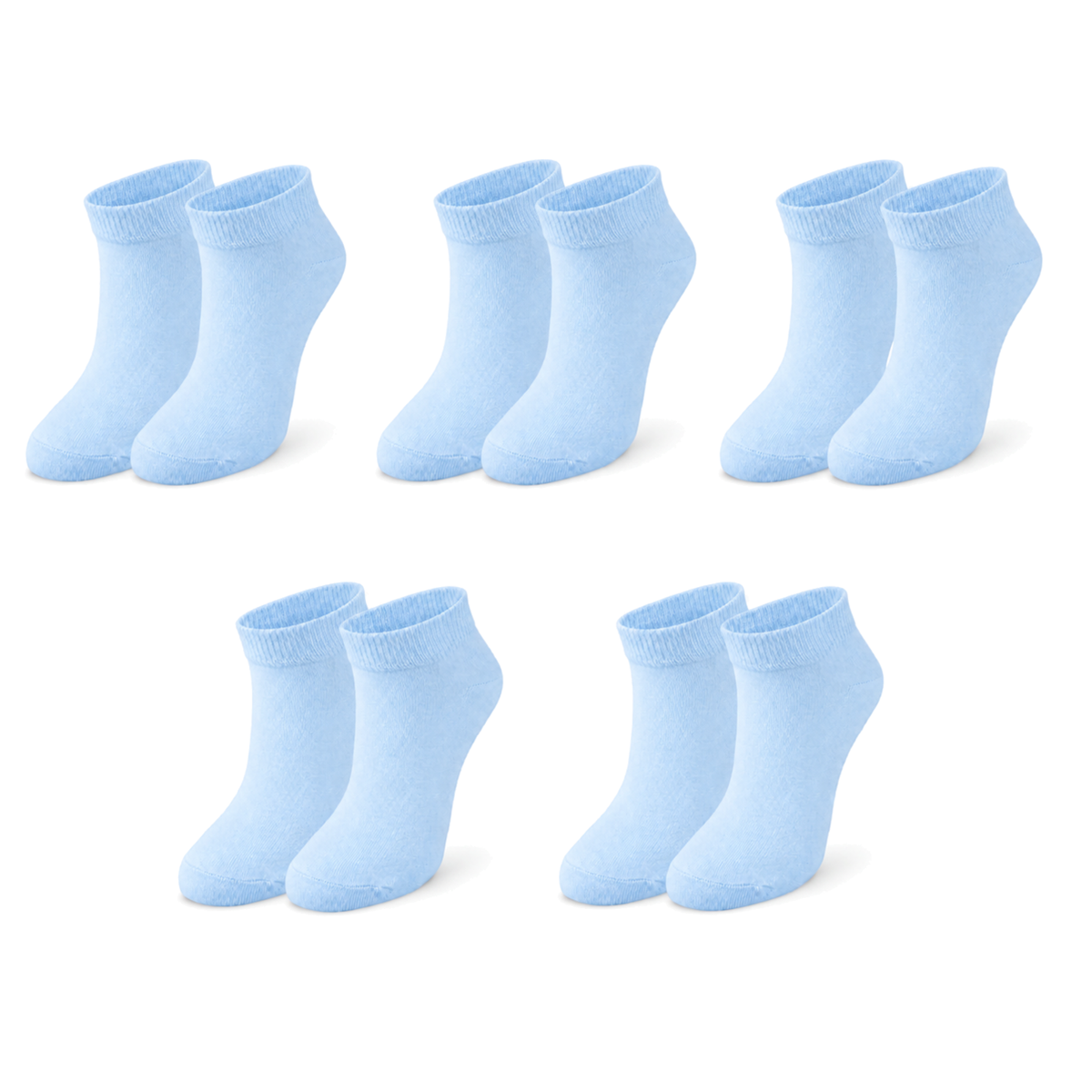 tittimitti® Kids' 98% Organic Cotton Ankle Socks – Lightweight Summer & Sneaker Socks