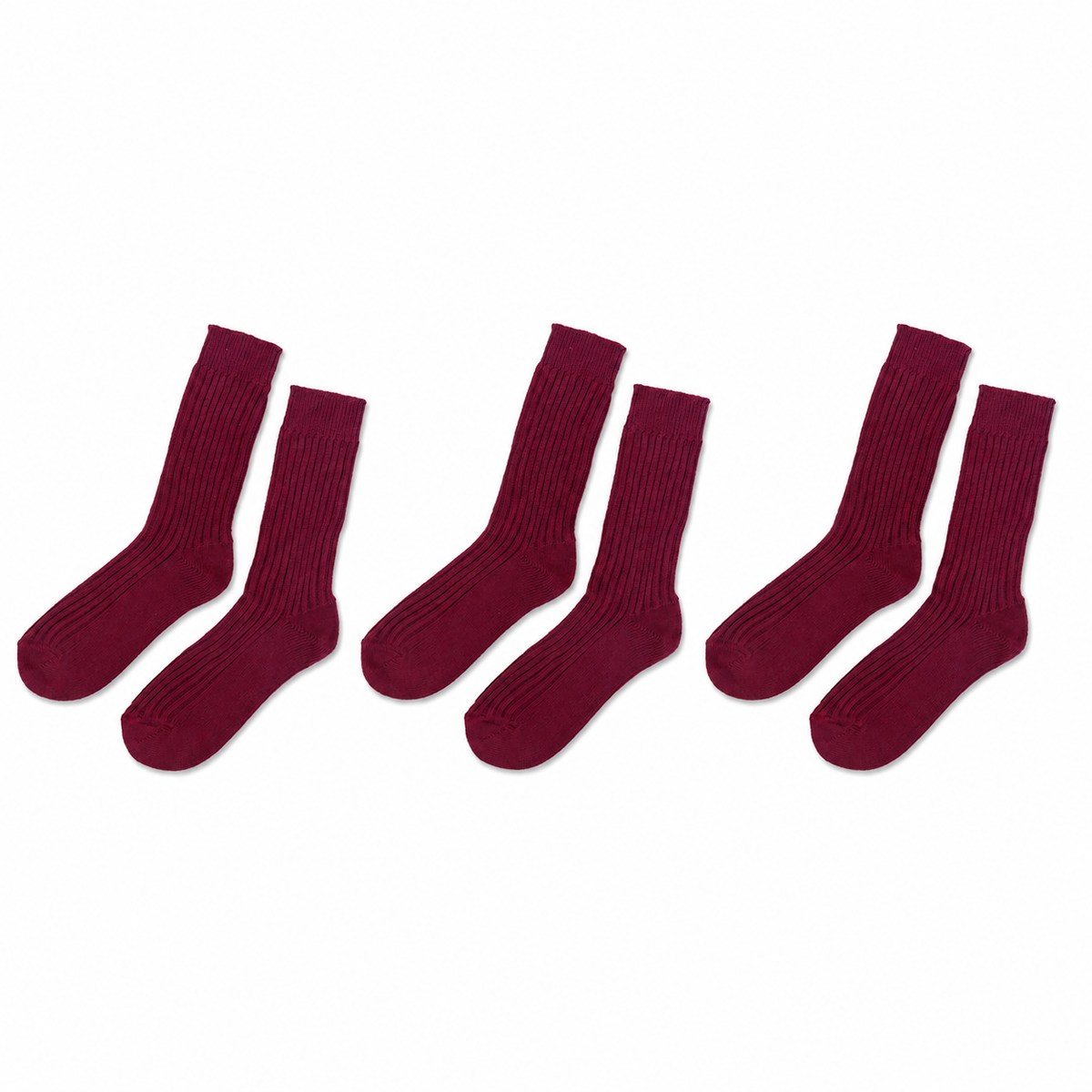 tittimitti® Men’s 100% Organic Cotton Boot Socks 3-Pack – Thick Warm Winter Socks Made in Italy
