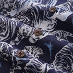 Hawaiian Shirt For Men Tiger King Contest Print Shirt Camp Collar 100% Cotton By Sherry