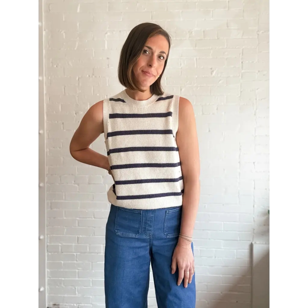 Colleen Striped Sweater Vest