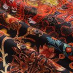 Hawaiian Shirt For Men Blazing Tiger Shirt Camp Collar 100% Cotton By Sylvia