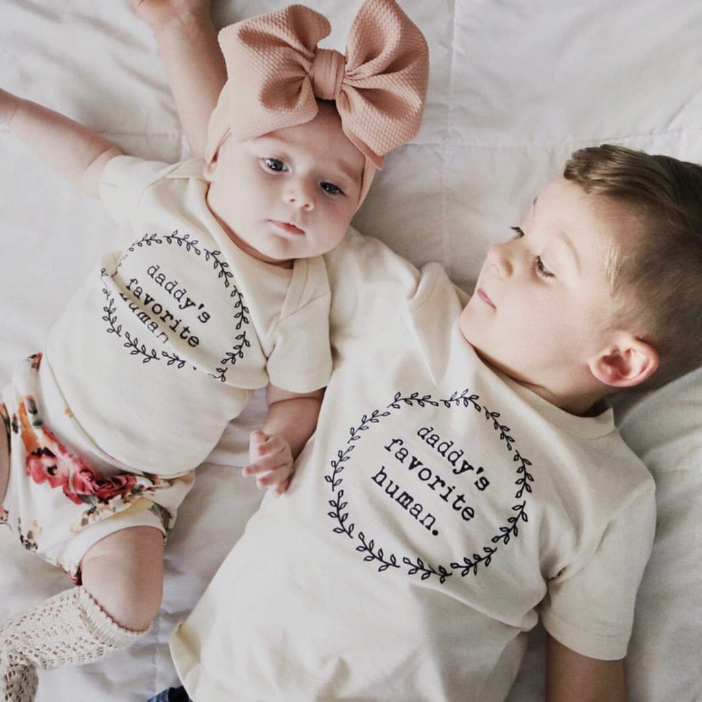 Daddy’s Favorite Human Organic Kids T-Shirt