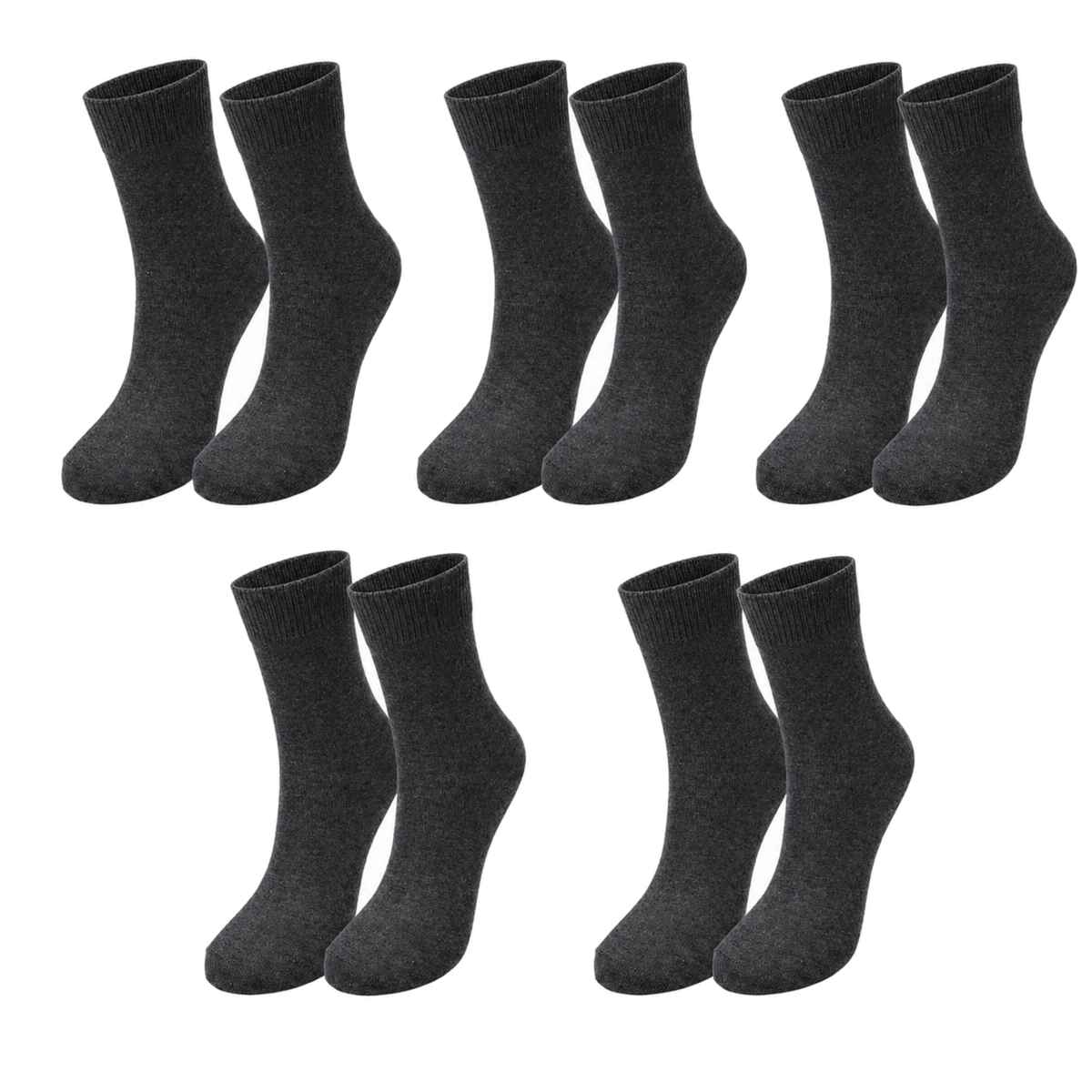 tittimitti® Kids' 98% Organic Cotton Crew Socks 5-Pack – Soft Breathable School Socks
