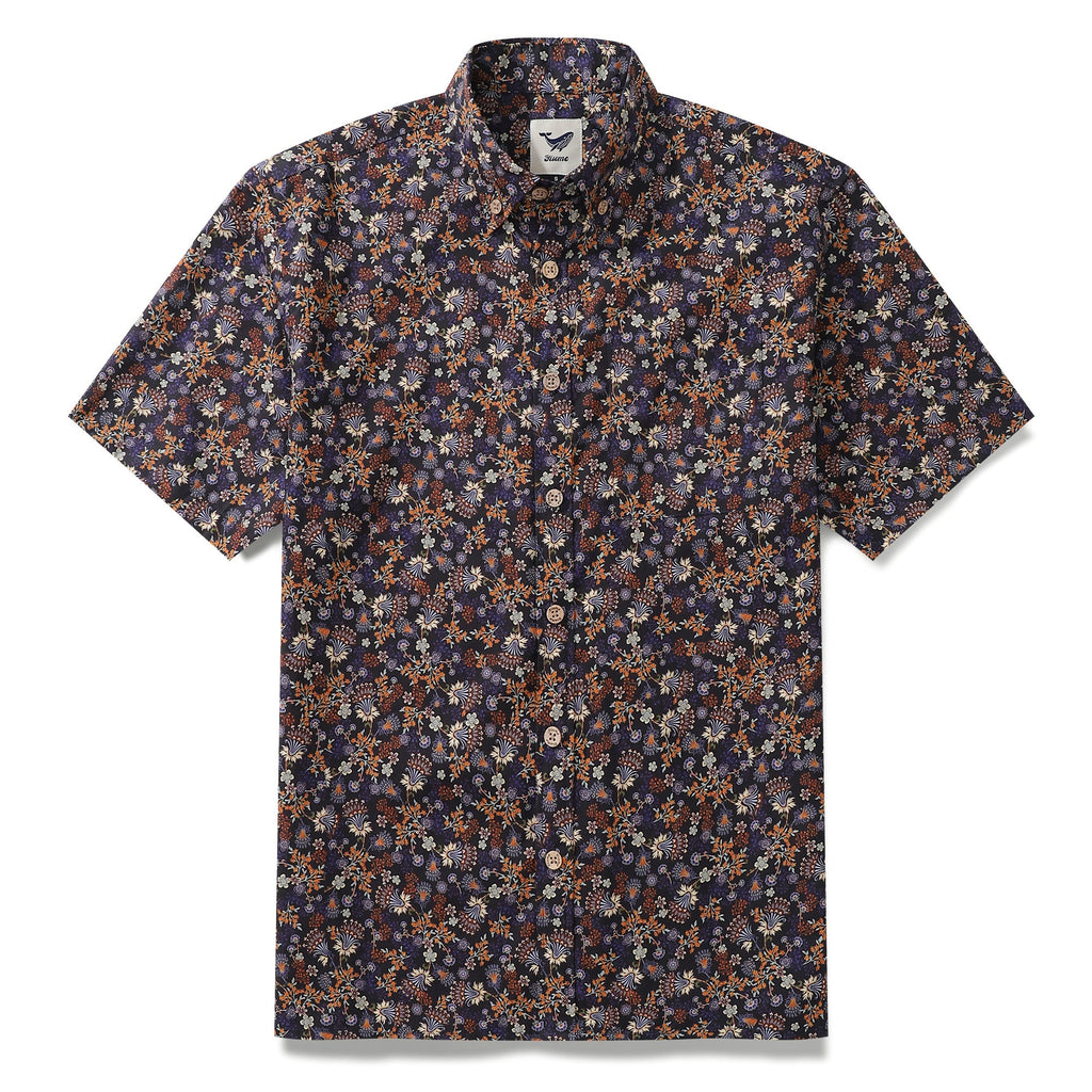 Hawaiian Shirt For Men Garde Button-down Shirt Short Sleeve 100% Cotton Shirt By Yakima