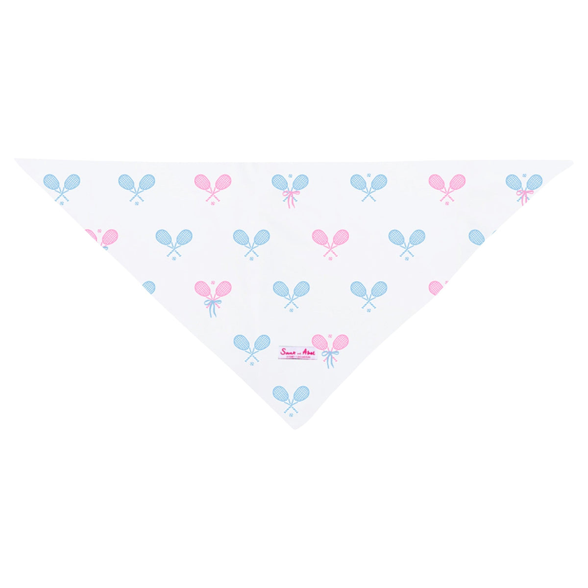 Dog Tennis Bows Bandana - Organic Cotton Poplin