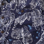 Hawaiian Shirt For Men Tiger King Contest Print Shirt Camp Collar 100% Cotton By Sherry
