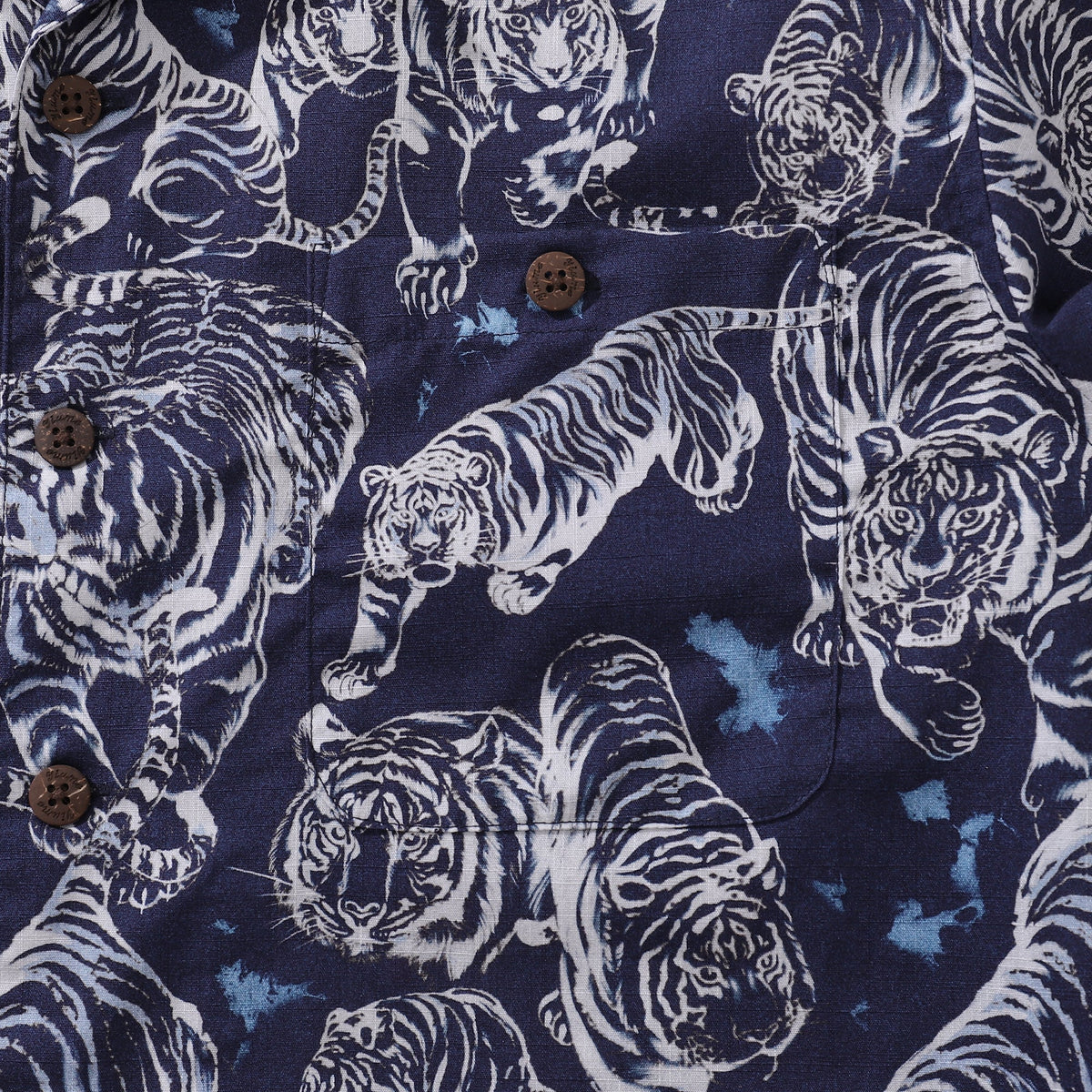 Hawaiian Shirt For Men Tiger King Contest Print Shirt Camp Collar 100% Cotton By Sherry