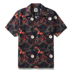 Halloween Hawaiian Shirt For Men Midnight Castle Shirt Camp Collar 100% Cotton By Sun