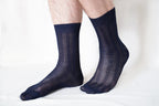 tittimitti® Men’s 100% Mercerized Cotton Dress Socks 1 Pair – Navy, Made in Italy