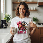 Football Mom T-Shirt 100% Ring-Spun Cotton Game Day Graphic Tee
