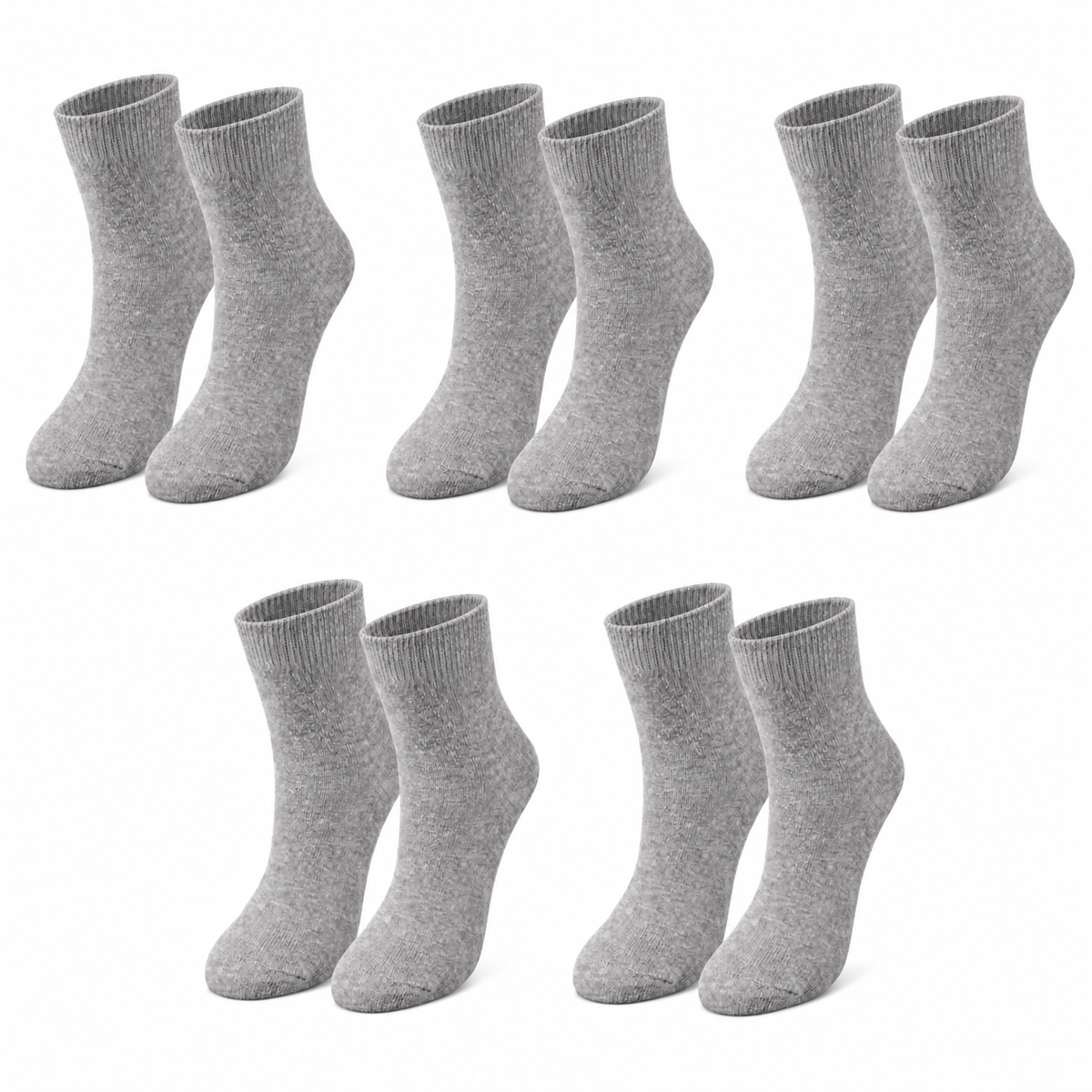 tittimitti® Kids' 98% Organic Cotton Crew Socks 5-Pack – Soft Breathable School Socks