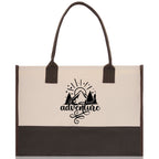 Adventure Cotton Canvas Chic Tote Bag Camping Tote Camping Lover Gift Tote Bag Outdoor Tote Weekender Tote Camper Tote Multipurpose Tote