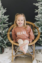 Merry Organic Cotton Crewneck Sweatshirt - Red