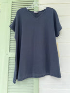 Carla 100% Cotton Gauze Top in OSFM Sale