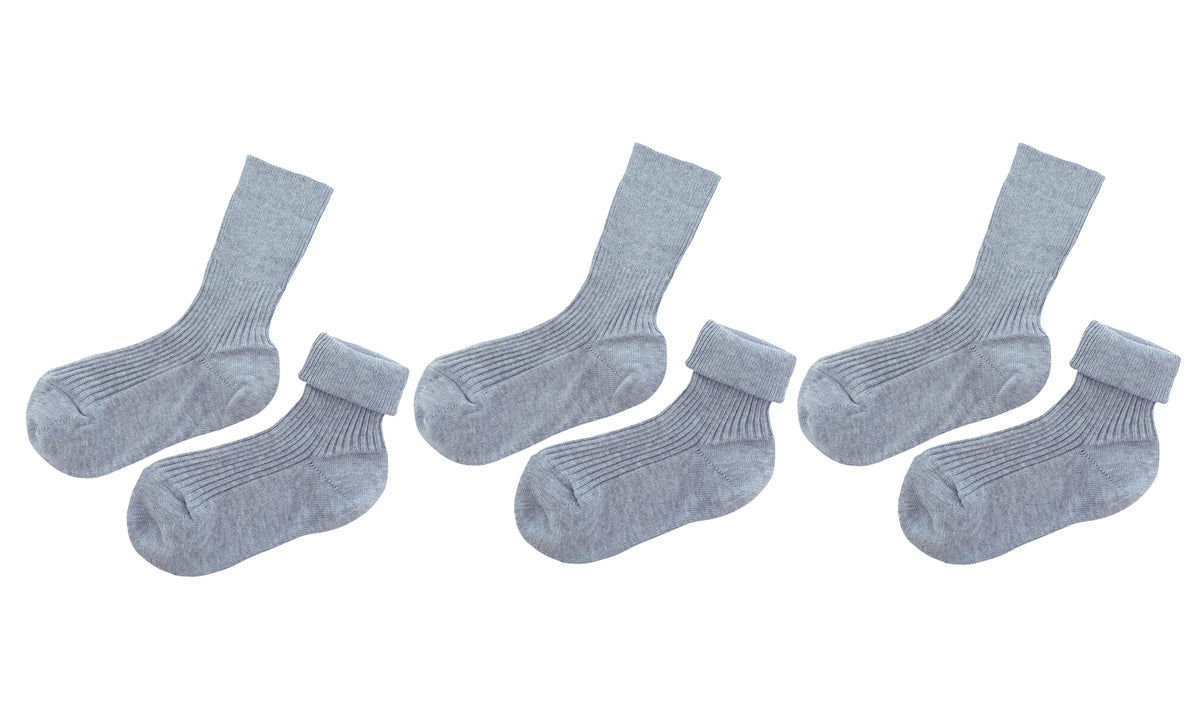 tittimitti® Kids' 100% Organic Cotton Socks 3-Pack – Made in Italy, Unisex