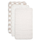ORGANIC MUSLIN BURP CLOTHS, 3 PACK (IVORY + OATMEAL)