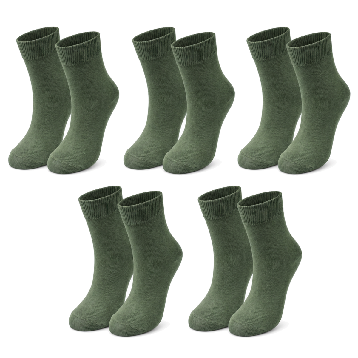 tittimitti® Kids' 98% Organic Cotton Crew Socks 5-Pack – Soft Breathable School Socks