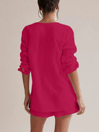 Ladies' summer pajamas made of pure cotton gauze