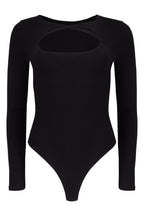 Whitney Cotton Long Sleeve Cutout Twist Bodysuit