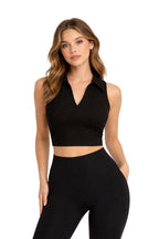 Dylan Organic Cotton Crop Polo Tank
