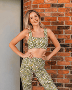Square Neck Organic Cotton Sports Bra