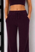 Jules Waffle Knit Organic Cotton Drawstring Pant