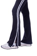 Ella Organic Cotton High-Rise Flare Stripe Leggings