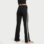 Ella Organic Cotton High-Rise Flare Stripe Leggings