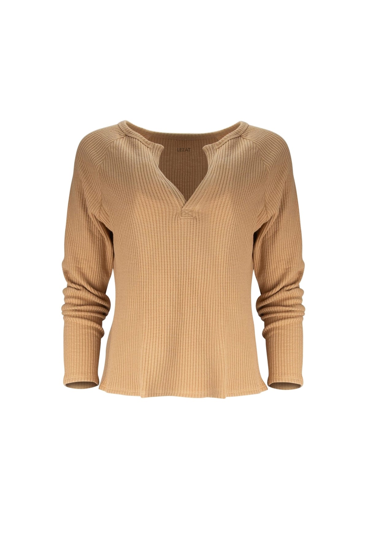 Jules Waffle Knit Organic Cotton V-Neck Pullover