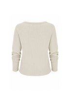 Jules Waffle Knit Organic Cotton V-Neck Pullover