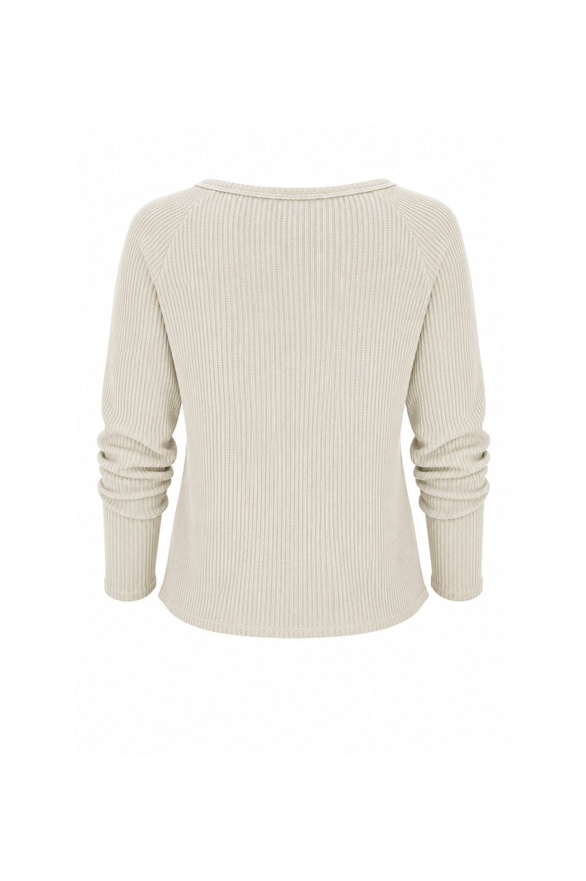 Jules Waffle Knit Organic Cotton V-Neck Pullover