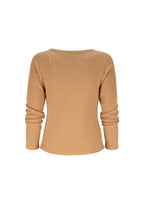 Jules Waffle Knit Organic Cotton V-Neck Pullover