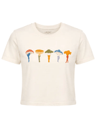 Cropped Everyday Organic Cotton Tee - Shrooms