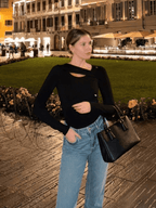 Paige Cotton Long Sleeve Cutout Top