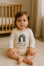 Worth the Wait Rainbow Organic Bodysuit Long Sleeve