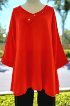 Lu V-Neck Top 100% Cotton Gauze