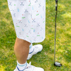 Men's Golf Sleep Shorts - Organic Cotton Poplin