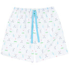 Men's Golf Sleep Shorts - Organic Cotton Poplin