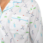Men's Golf Long PJ Set - Organic Cotton Poplin