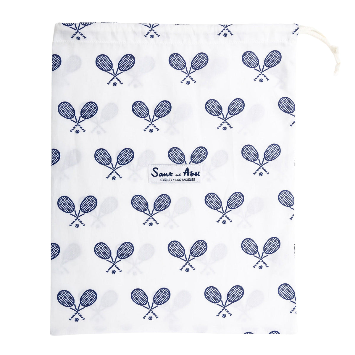Men's Tennis Navy Long PJ Set - Organic Cotton Poplin